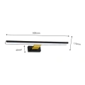 Lampa ścienna - SHINE - czarny/złoty - 13,8W LED 60cm - ML7885 - wymiary