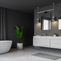Lampa ścienna - SHINE - czarny - 15W LED 80cm - ML6336 - realizacja