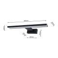 Lampa ścienna - SHINE - czarny - 7W LED 30cm - ML4377 - wymiary