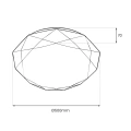 Plafon LED CCT - HEX 72W 500mm - ML1870 - wymiary