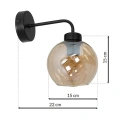 Lampa ścienna - SOFIA AMBER  - 1xE27 - MLP6572 - wymiary