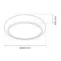 Plafon LED CCT - GEA GOLD 36W 390mm z pilotem - ML8132 - wymiary