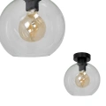 Lampa sufitowa - SOFIA CLEAR - czarny - 1xE27 - MLP6573