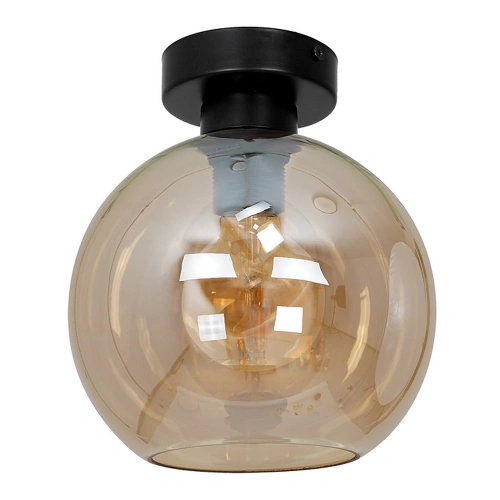Lampa sufitowa - SOFIA AMBER - czarny - 1xE27 - MLP6575