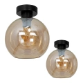 Lampa sufitowa - SOFIA AMBER - czarny - 1xE27 - MLP6575