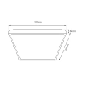 Plafon LED - FABIO BLACK 23W 4000K - ML7935 - wymiary