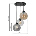 Lampa wisząca - SOFIA MIX - czarny - 3xE27 - MLP6585 - wymiary