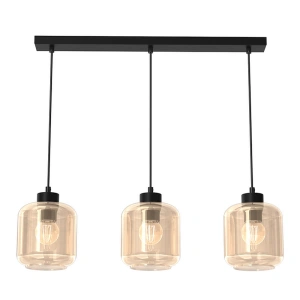 Lampa wisząca - SOMBRA AMBER - czarny - 3xE27 - MLP8371