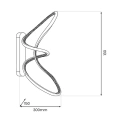 Lampa ścienna - TESORO - złoty - 15W LED - ML1053 - wymiary