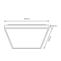 Plafon LED - DABAR - 17W 4000K IP44 - ML0253 - wymiary