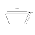 Plafon LED - DABAR - 11W 4000K IP44 - ML0252 - wymiary