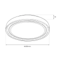 Plafon LED - VIGO - 36W 480mm 4000K - ML2327 - wymiary