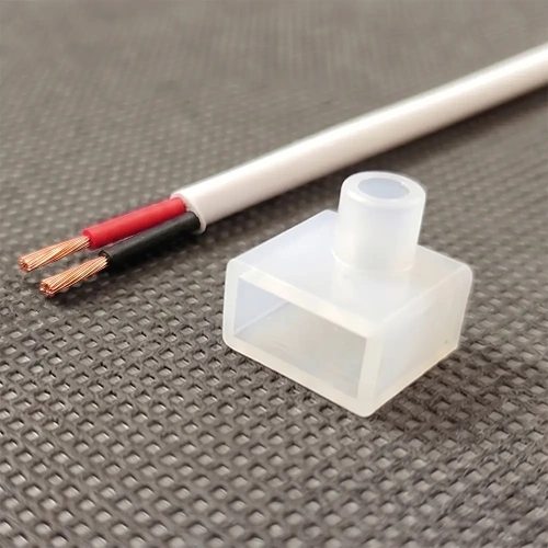 Przyłącze do taśmy LED NEON Side View - kątowe z przewodem 20cm