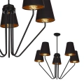 Lampa sufitowa - VICTORIA - czarny - 5xE27 - MLP4913