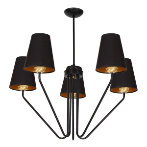 Lampa sufitowa - VICTORIA - czarny - 5xE27 - MLP4913
