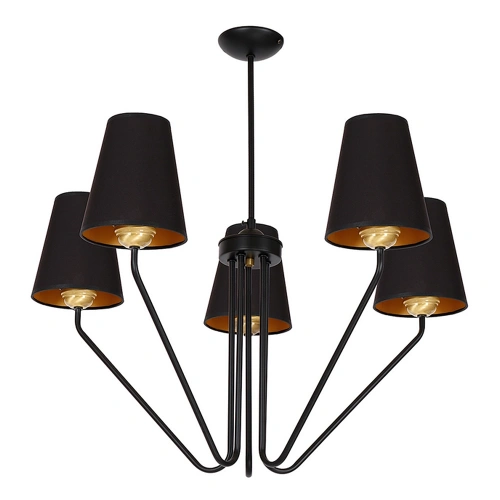 Lampa sufitowa - VICTORIA - czarny - 5xE27 - MLP4913