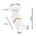 Lampa ścienna - VIDAR - biały - 1xGU10 - MLP5405