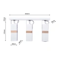 Lampa sufitowa - VIDAR - biały - 3xGU10 - MLP5407 - wymiary