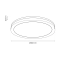 Plafon LED - MARLON - 12W 4000K IP54 Czarny - EKP0474 - wymiary