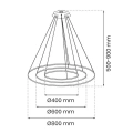 Lampa wisząca - HOOP - czarny - 93W LED - ML1543 - wymiary