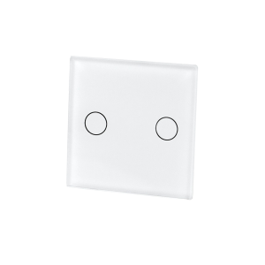 Mały szklany panel dotykowy pojedynczy biały - 2-sekcyjny - TM531W - TOUCHME