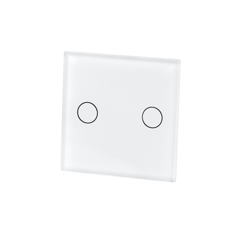 Mały szklany panel dotykowy pojedynczy biały - 2-sekcyjny - TM531W - TOUCHME