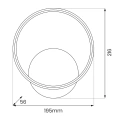 Lampa ścienna - HOOP - chrom - 7W LED - ML1548 - wymiary