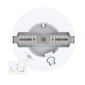Plafon LED 3CCT - EVORA BIAŁY ROUND 6W - ML1786 - barwy świecenia