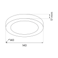 Plafon LED 3CCT - EVORA BIAŁY ROUND 6W - ML1786 - wymiary