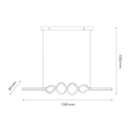 Lampa wisząca - ANCONA - czarny - 36W LED - ML1575 - wymiary
