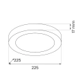Plafon LED 3CCT - EVORA ROUND BIAŁY 18W - ML1787 - wymiary