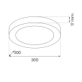 Plafon LED 3CCT - EVORA ROUND BIAŁY 24W - ML1788 - wymiary