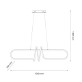 Lampa wisząca - VERTIGO - czarny - 54W LED - ML1576 - wymiary