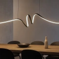 Lampa wisząca - LOOP - czarny - 28W LED - ML1577 - realizacja