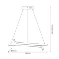 Lampa wisząca - LORENZO - czarny - 35W LED - ML1583 - wymiary