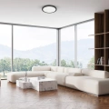Plafon LED 3CCT - EVORA ROUND CZARNY 24W - ML1791 - realizacja