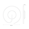 Lampa sufitowa - LORENZO - czarny - 22W LED - ML1848 - wymiary