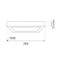 Plafon LED 3CCT - EVORA SQUARE BIAŁY 24W - ML1794 - wymiary