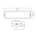 Oprawa ogrodowa RGB+CCT (RGBWW) 100W - 230VAC - Zigbee 3.0 + RF 2,4GHz - FUTC13ZR - Rysunek techniczny