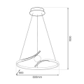 Lampa wisząca - PERLA - czarny - 34W LED - ML1177 - wymiary