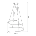 Lampa wisząca - DOUBLEMOON - czarny - 30W LED - ML1178 - wymiary