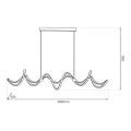 Lampa wisząca - COLIA - czarny/złoty - 55W LED - ML1182 - wymiary