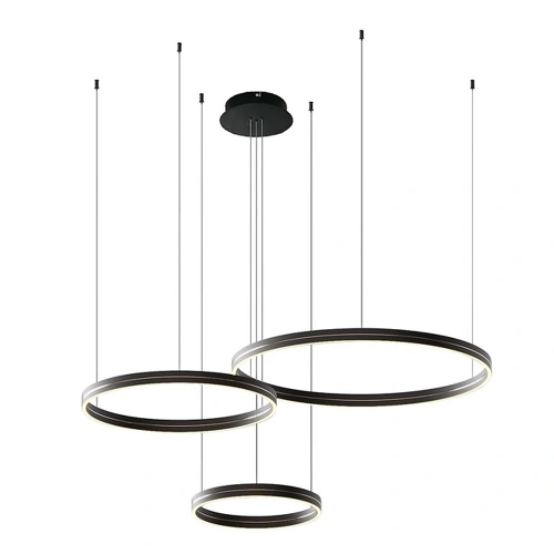 Lampa wisząca - GRAVITY - czarny/złoty - 108W LED - ML1185