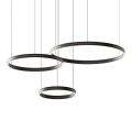Lampa wisząca - GRAVITY - czarny/złoty - 108W LED - ML1185