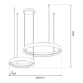 Lampa wisząca - ORBITA - biały/czarny - 72W LED - ML1187 - wymiary