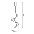 Lampa wisząca - COLIA - czarny/złoty - 19W LED - ML1181 - wymiary