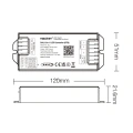 Sterownik LED 3w1 - MONO /CCT - 12-24V DC 20A - DALI-2 - Typ DT8 - DL2 - Rysunek techniczny