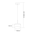 Lampa wisząca - ELEGANCE - złoty - 9W LED - ML0995 - wymiary