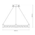 Lampa wisząca - ELEGANCE - złoty - 32W LED - ML0996 - wymiary