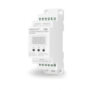 Odbiornik LED - RGB+W - 12-48V 20A - DMX512 - TH-35 - D4-T